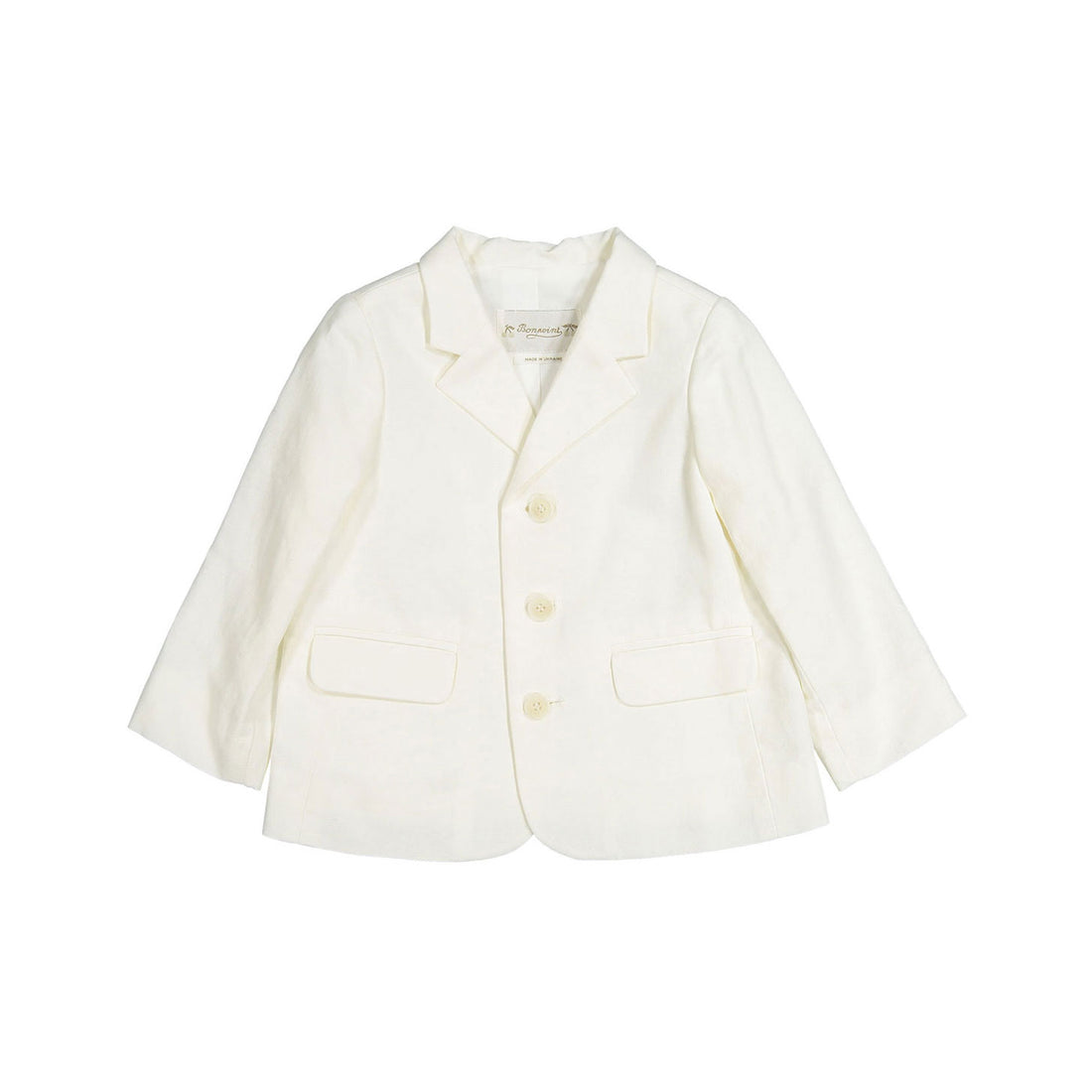 Bonpoint White Linen Leopold Baby Jacket Ladida