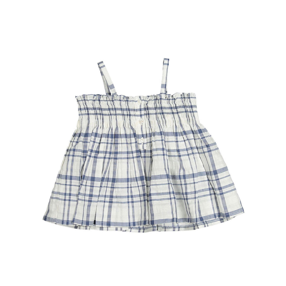 Bonpoint Blue Plaid Abricot Baby Blouse