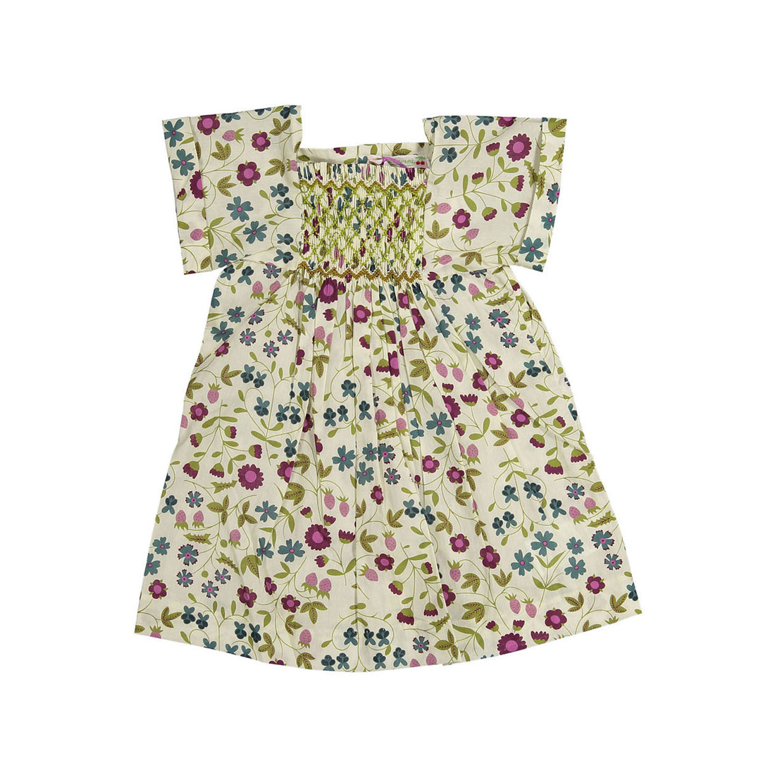 Bonpoint Ecru Foral Pais Baby Dress