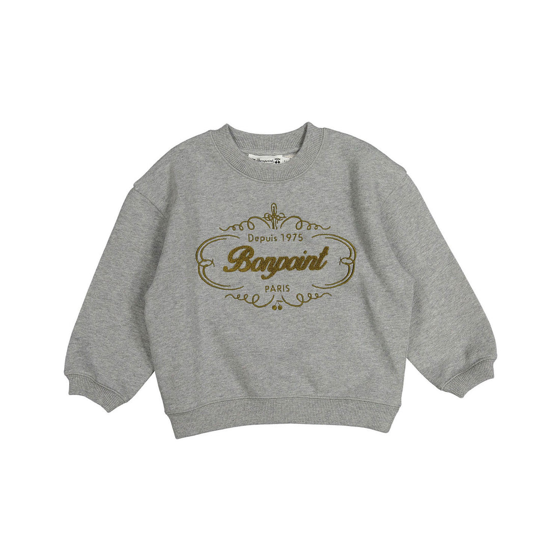 Bonpoint Grey Logo Tonino Sweatshirt