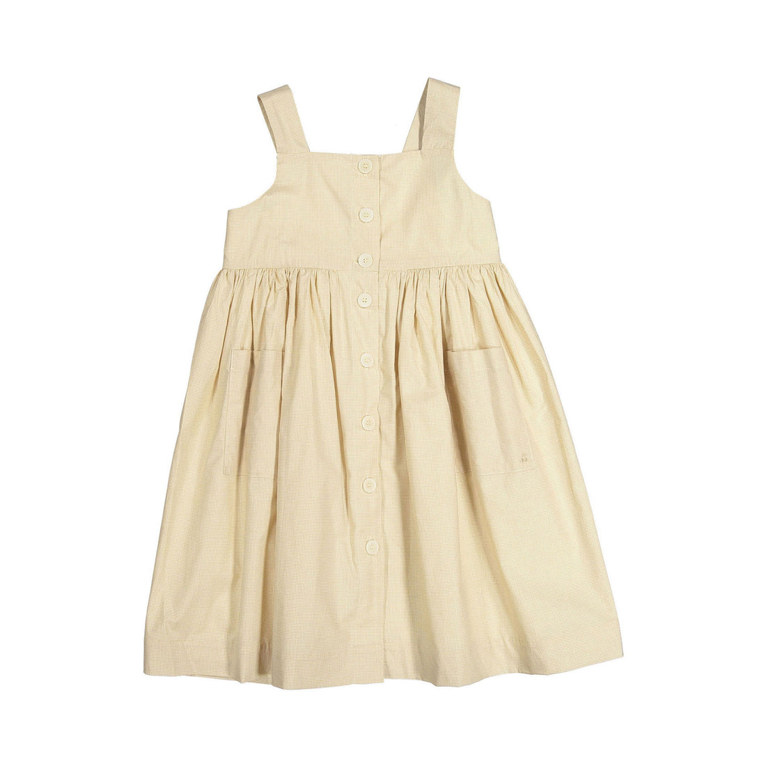 Bonpoint Beige Gingham Laly Dress
