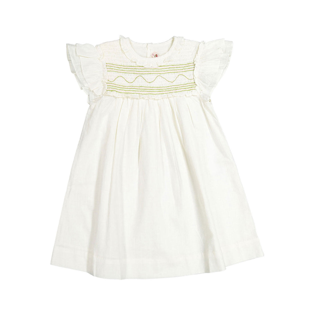 Bonpoint Off White Bijou Dress