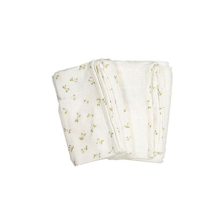 Bonpoint Gold Cherry Print Swaddle