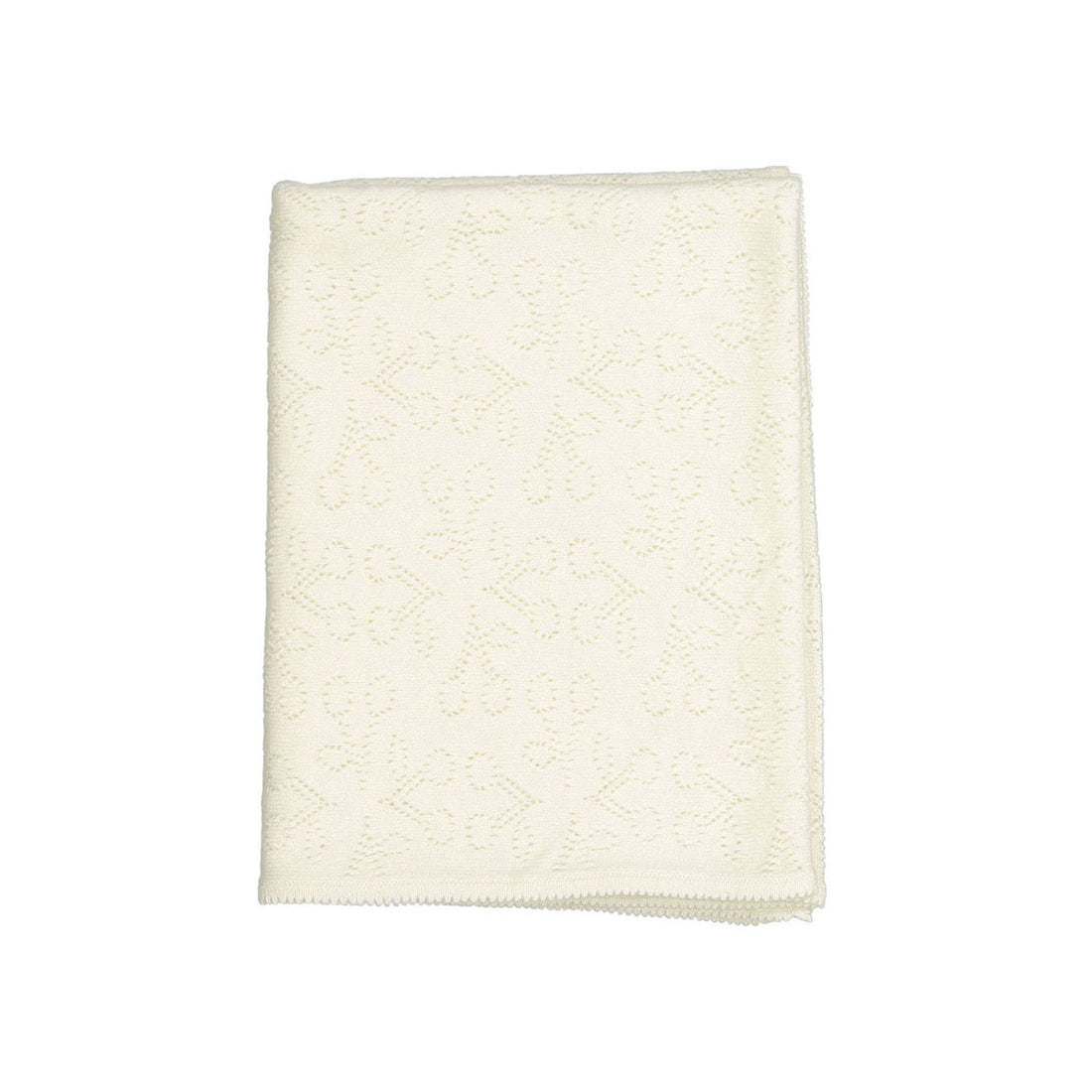 Bonpoint White Cherry Openwork Cosme Blanket