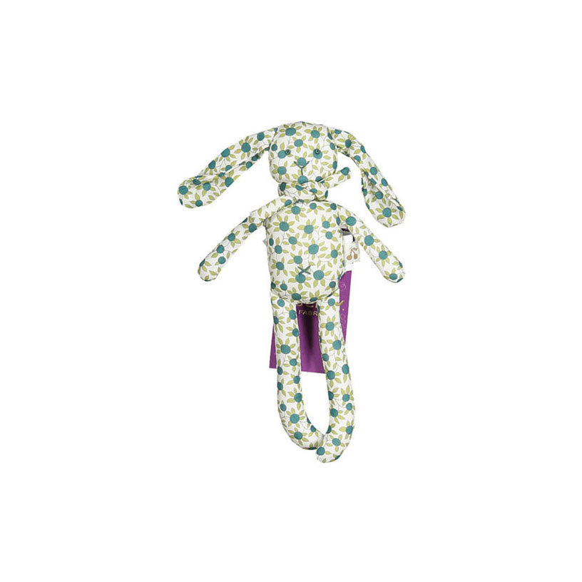 Bonpoint Turquoise Floral Plush Rattle