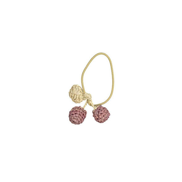 Bonpoint Mauve Cherry Crochet Hair Elastic