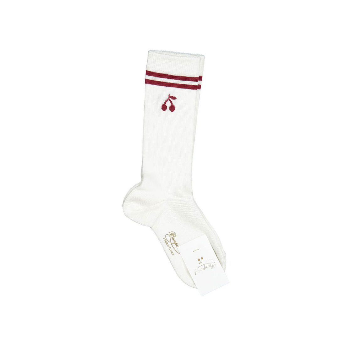 Bonpoint Off White Cherry Sport Socks