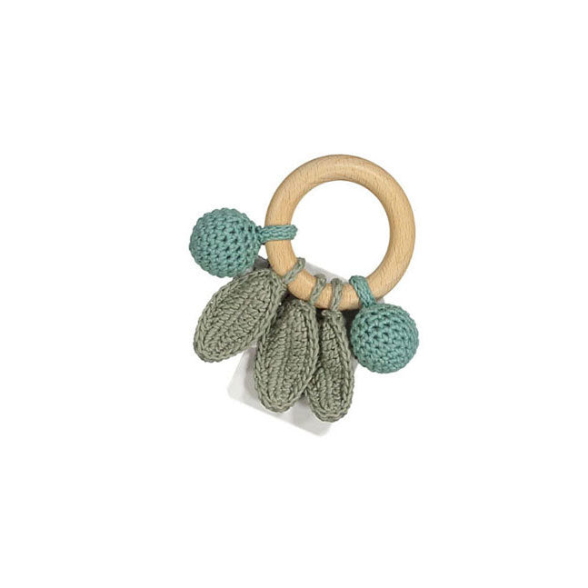 Bonpoint Blue Mini Cherry Rattle