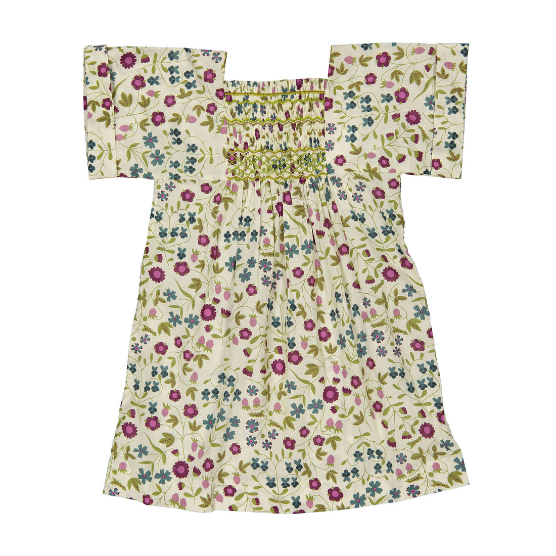 Bonpoint Ecru Floral Paysanne Dress
