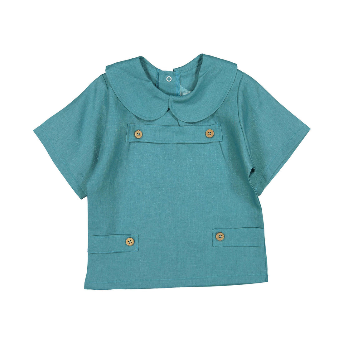 Pernille Teal Linen Hugo Shirt