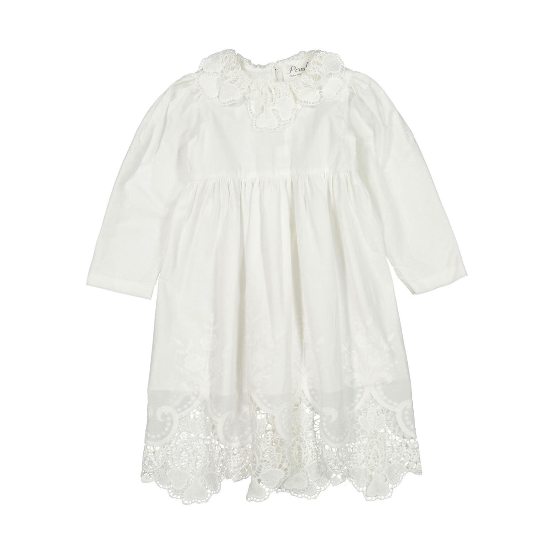 Pernille Pure White Frilled Collar Dress