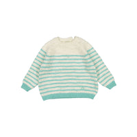 Nanos Light Blue Stripe Baby Sweater