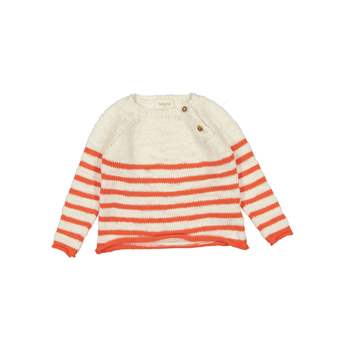 Nanos Orange Stripe Baby Sweater
