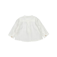 Nanos White Linen Hook Eye Baby Tunic