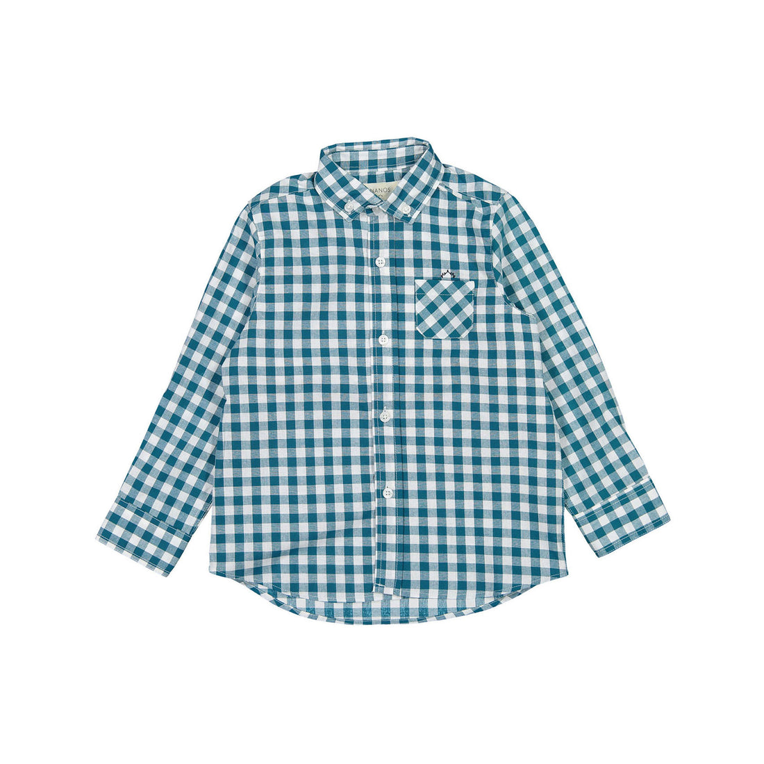 Nanos Teal Check Shirt