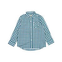 Nanos Teal Check Shirt
