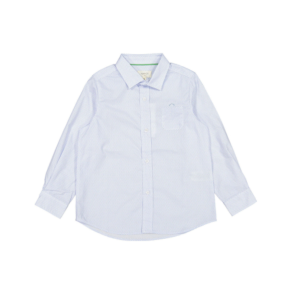 Nanos Blue Dot Print Long Sleeve Shirt
