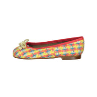 Papanatas Scarlet Plaid Tweed Ballet Flat