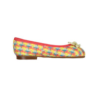 Papanatas Scarlet Plaid Tweed Ballet Flat
