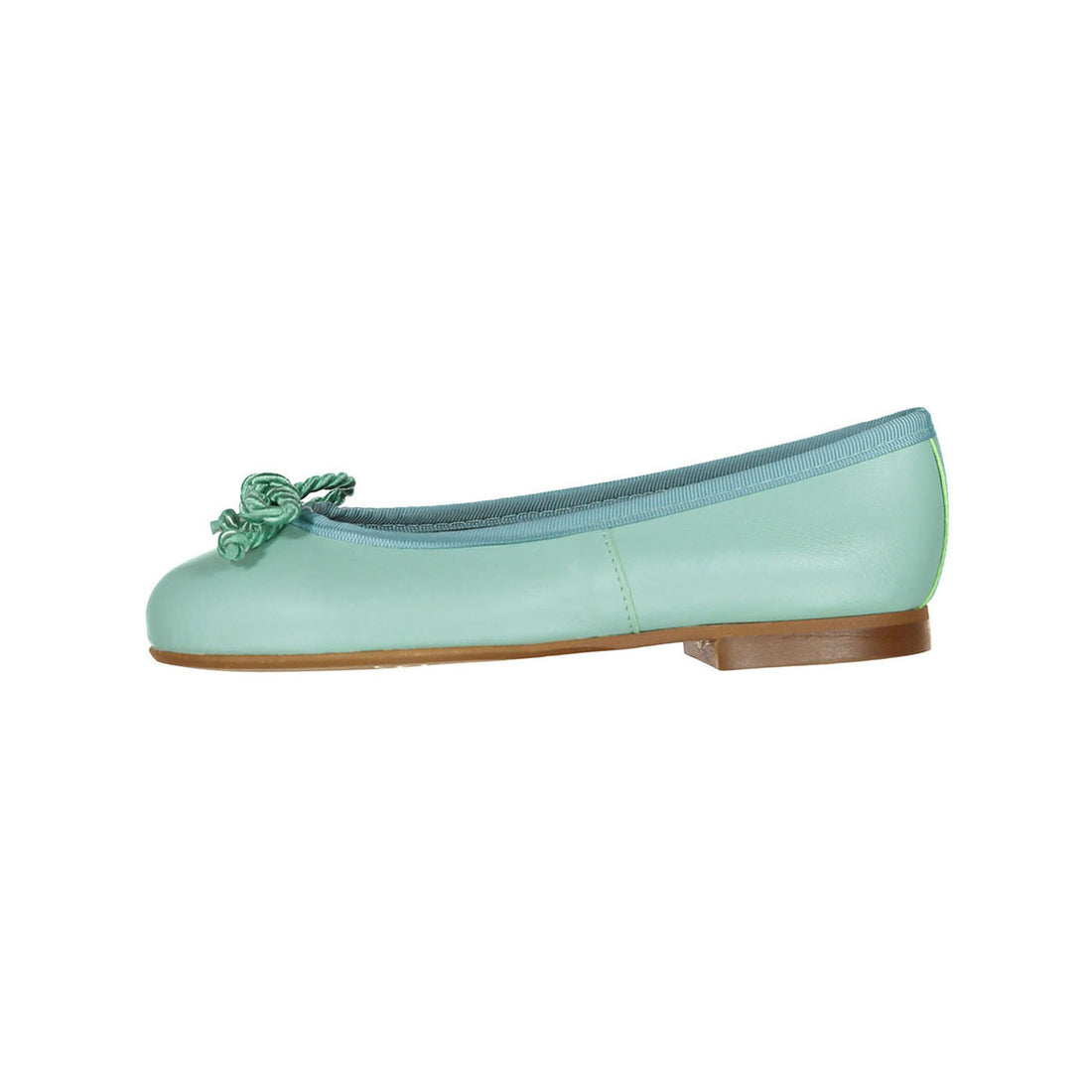Papanatas Aqua Leather Ballet Flats