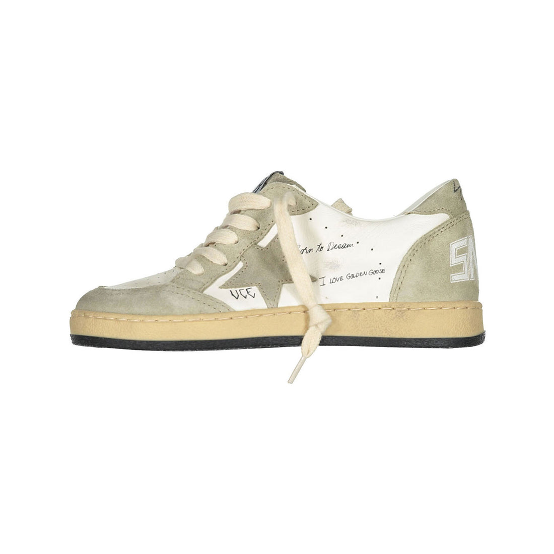 Golden Goose Taupe/White Ballstar Sneaker