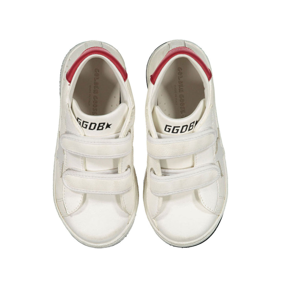 Golden Goose White/Red June Sneakers