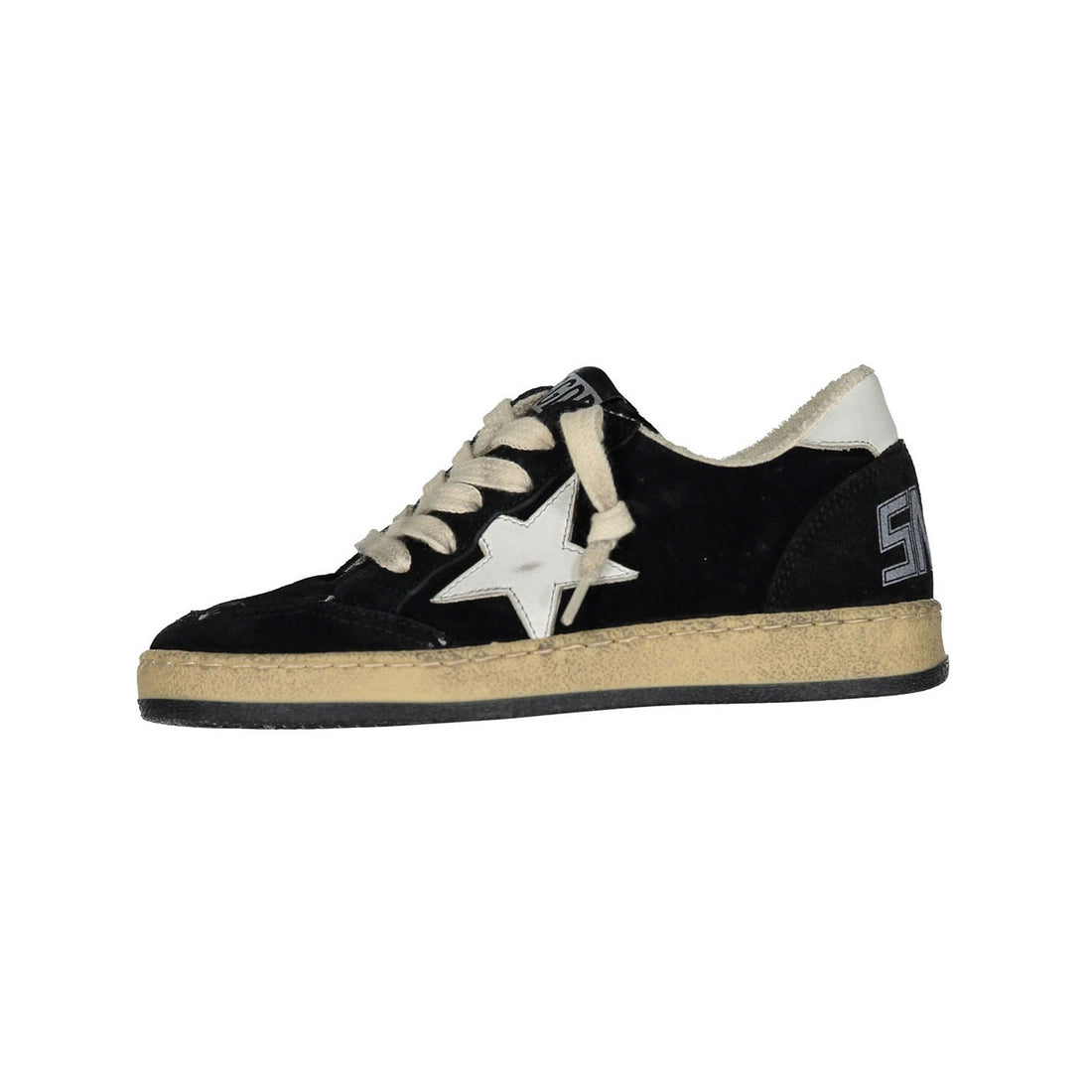 Golden Goose Black/White Ballstar Suede Sneakers