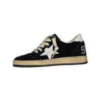 Golden Goose Black/White Ballstar Suede Sneakers