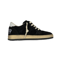 Golden Goose Black/White Ballstar Suede Sneakers