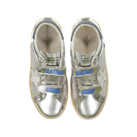Golden Goose Silver/Grey Net Old School Sneakers