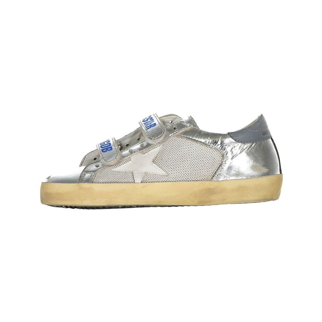Golden Goose Silver/Grey Net Old School Sneakers