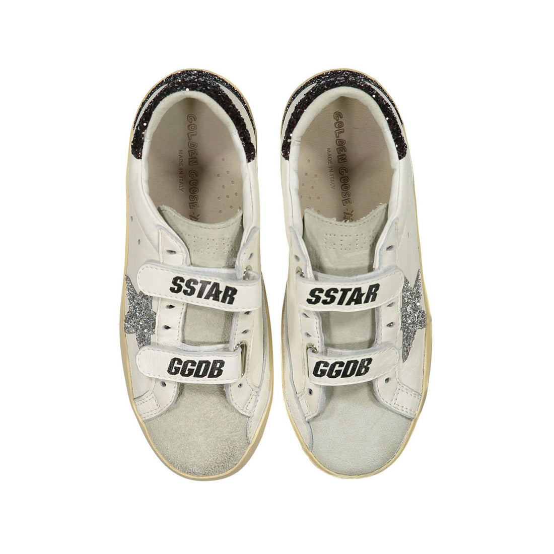 Golden Goose White/Coffee Old School Sneakers
