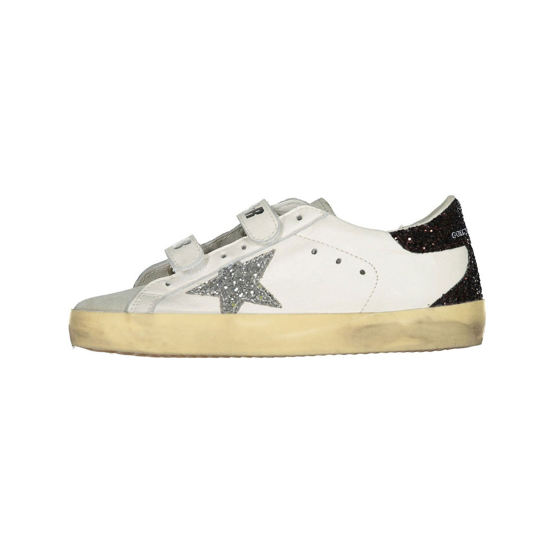Golden Goose White/Coffee Old School Sneakers