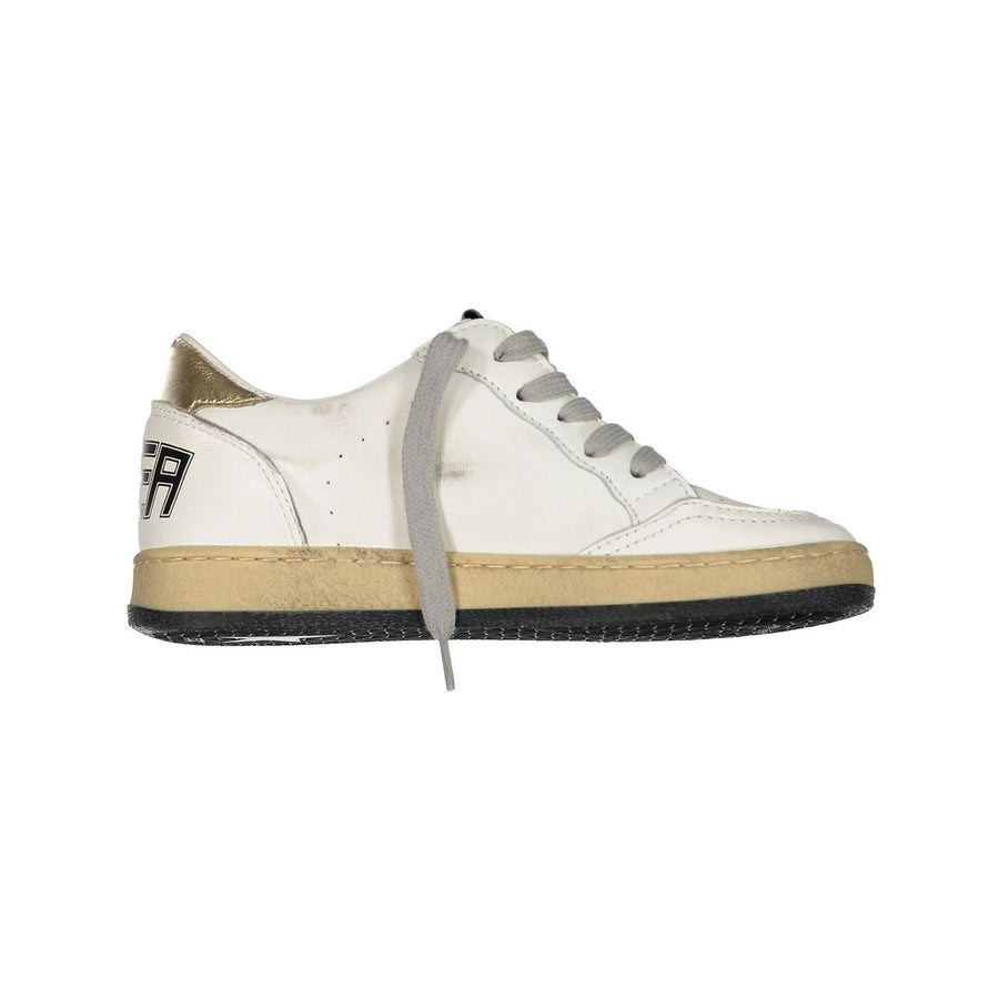 Golden Goose White/Gold Ballstar Sneaker