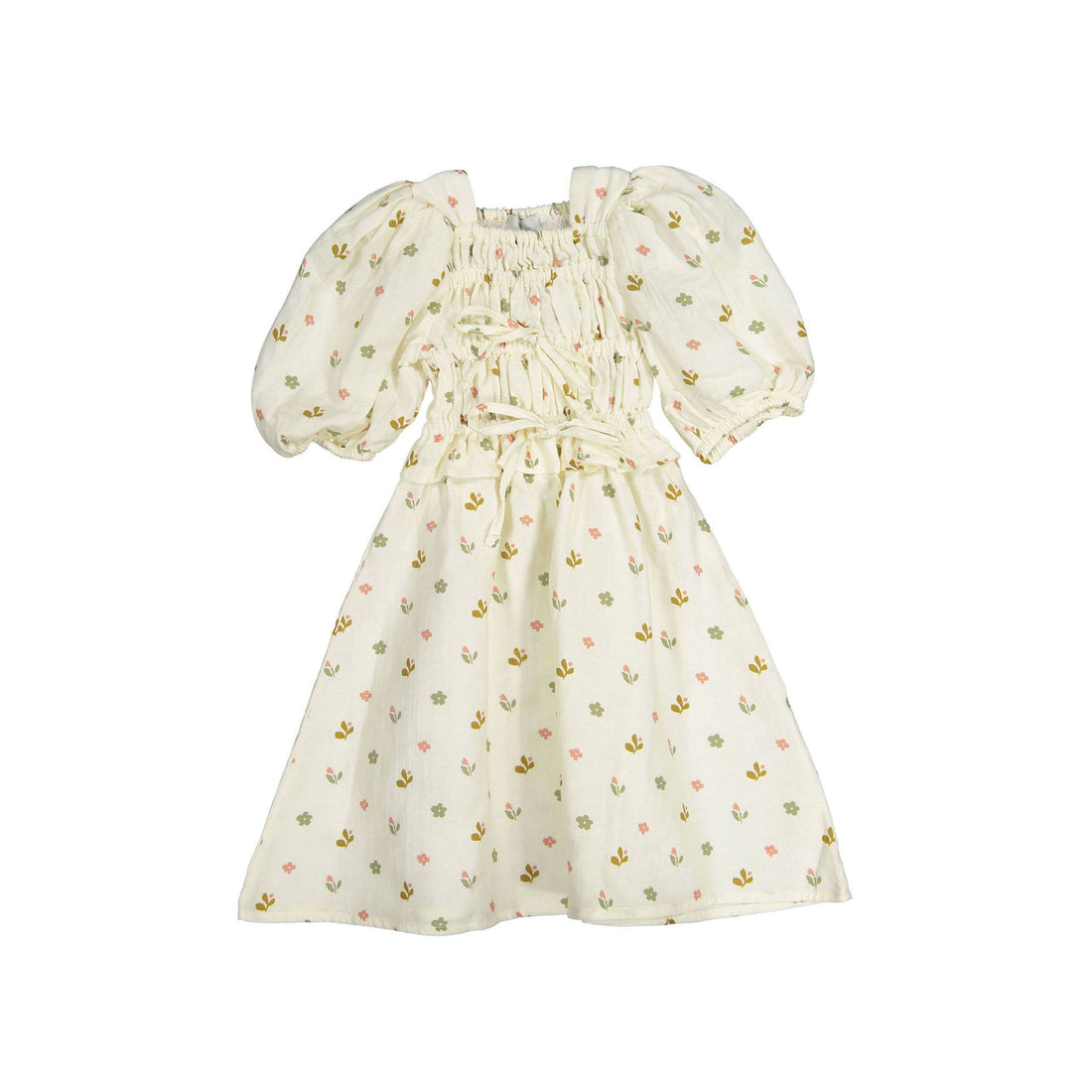 Mipounet Multi Flower Printed Muslin Mia Dress
