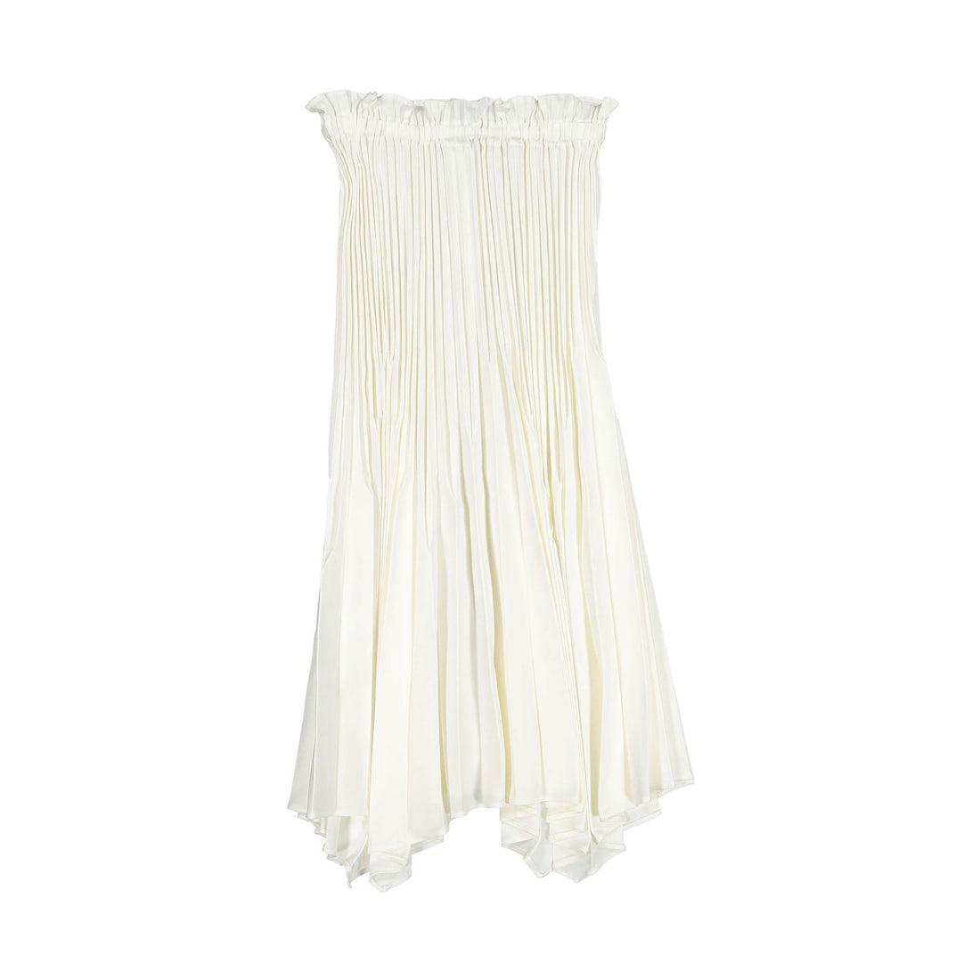 Venera Arapu White Pleated Beta Crease Skirt