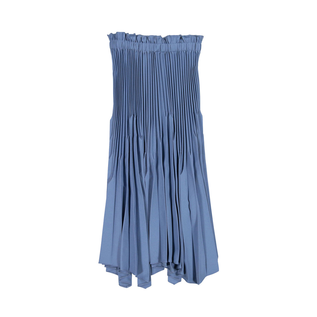 Venera Arapu Blue Pleated Beta Crease Skirt