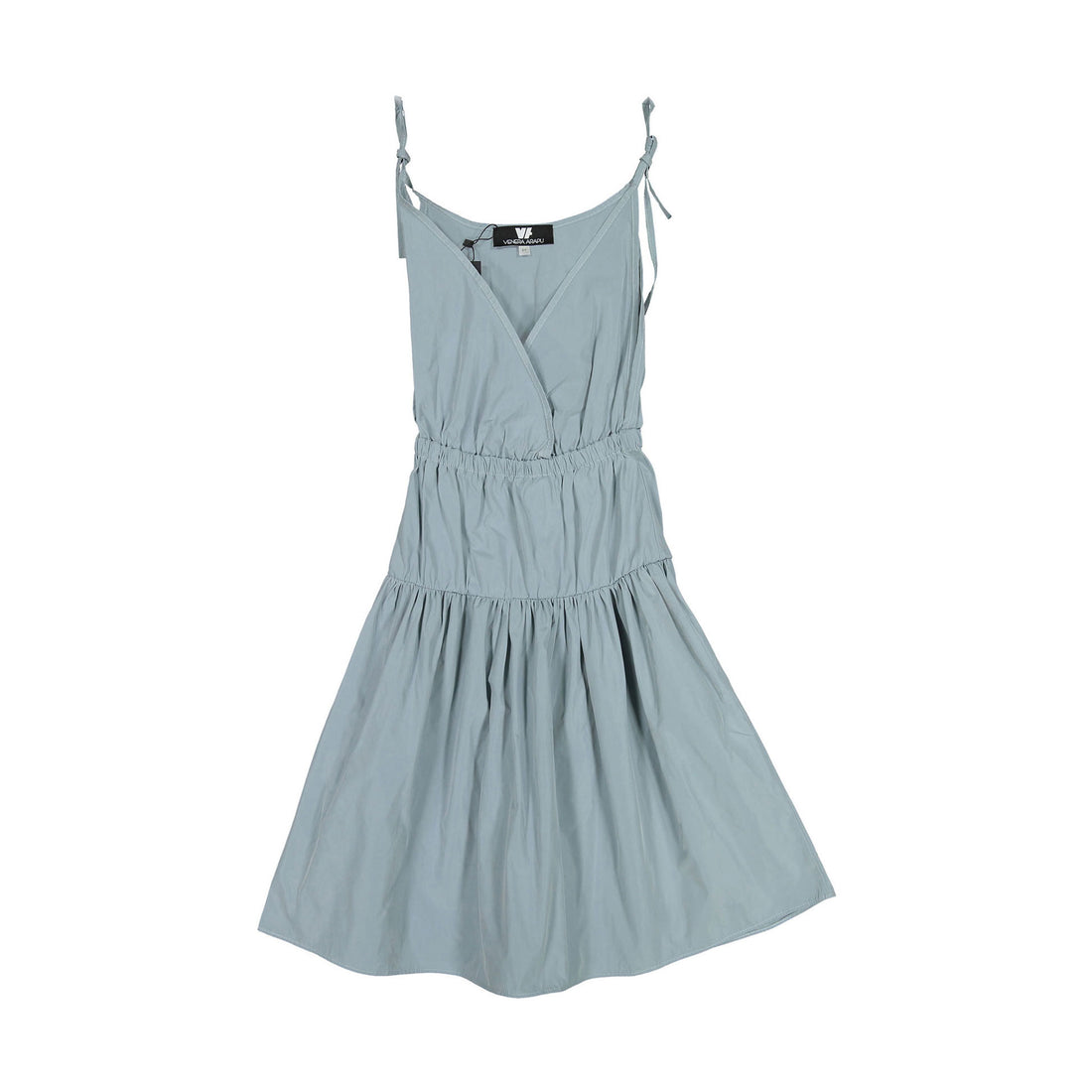 Venera Arapu Blue Sleeveless Havana Gloss Dress