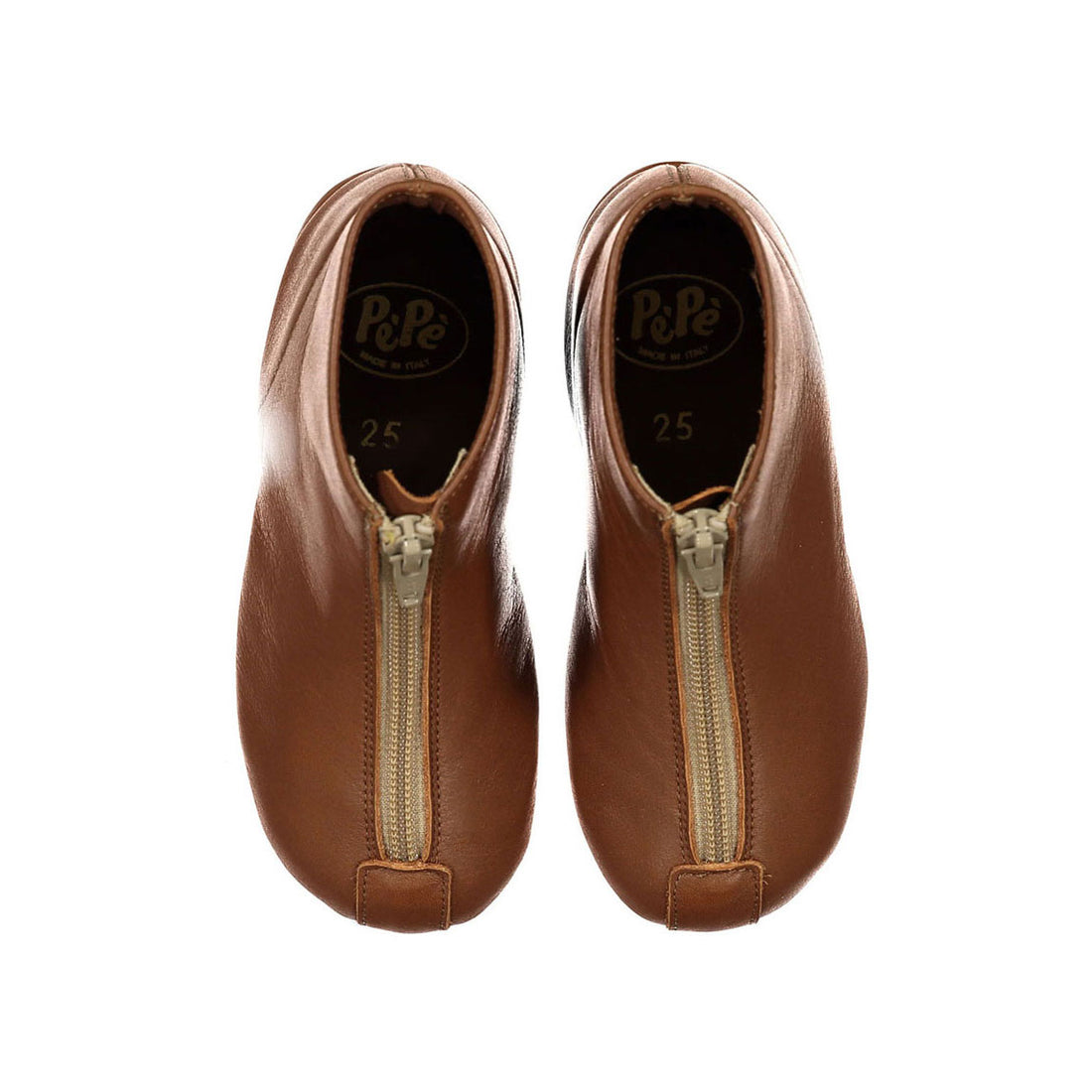 Pepe Brown Zipper Bootie