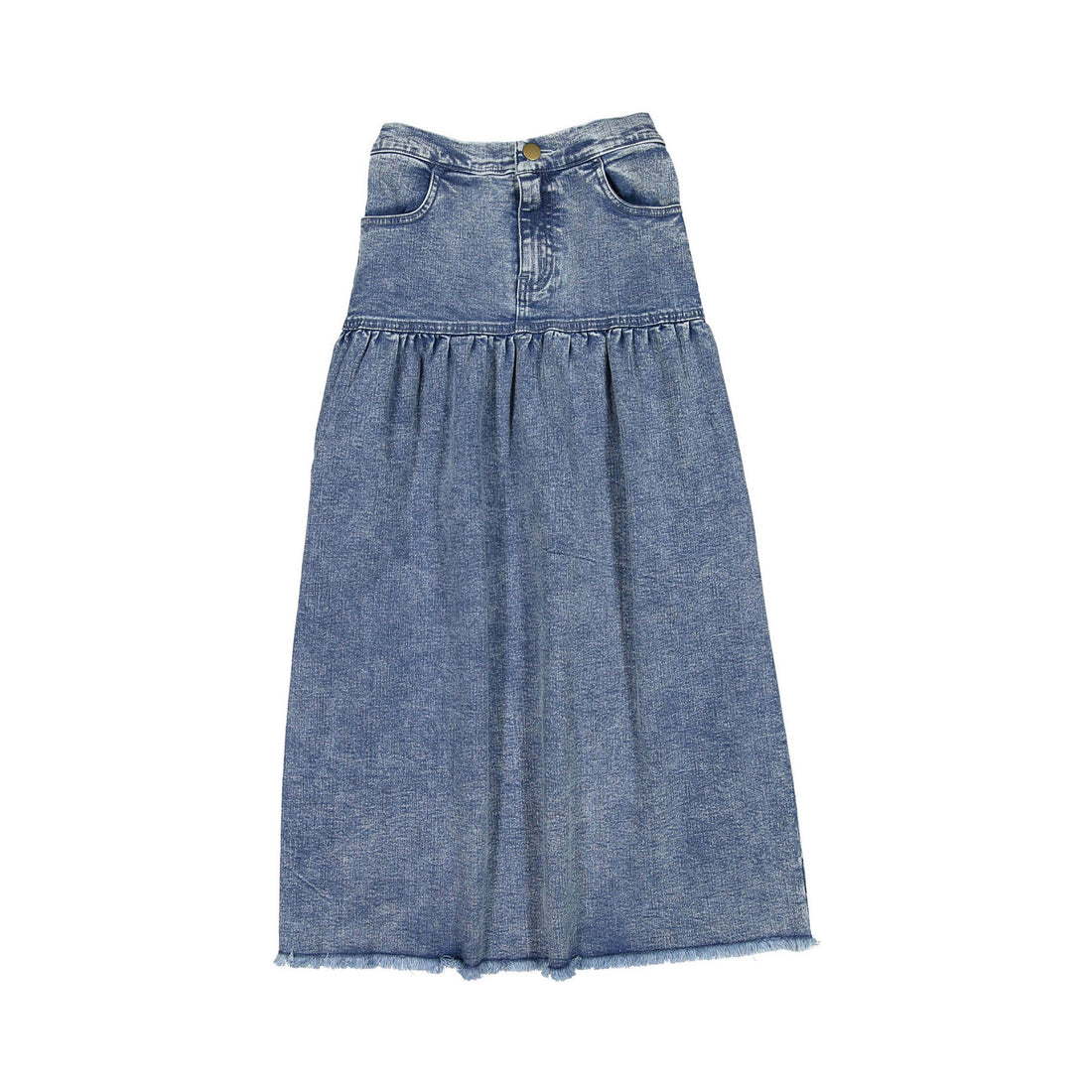 FYI Retro Denim Dropwaist Skirt