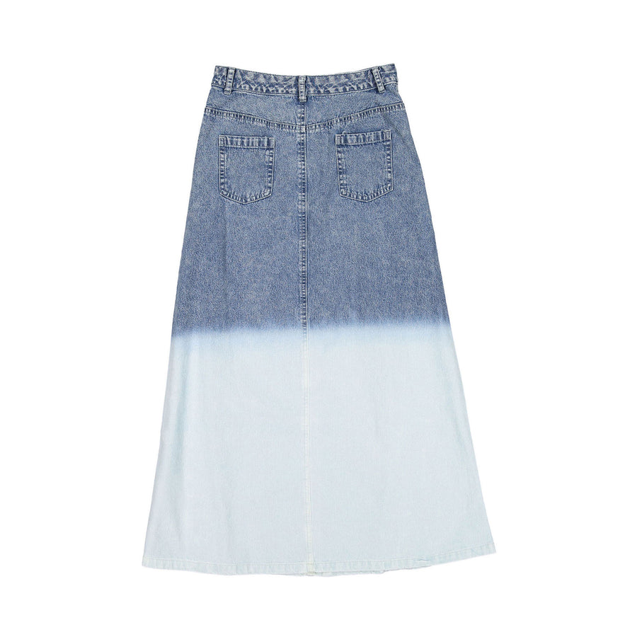 FYI Dip Bleached Denim Skirt