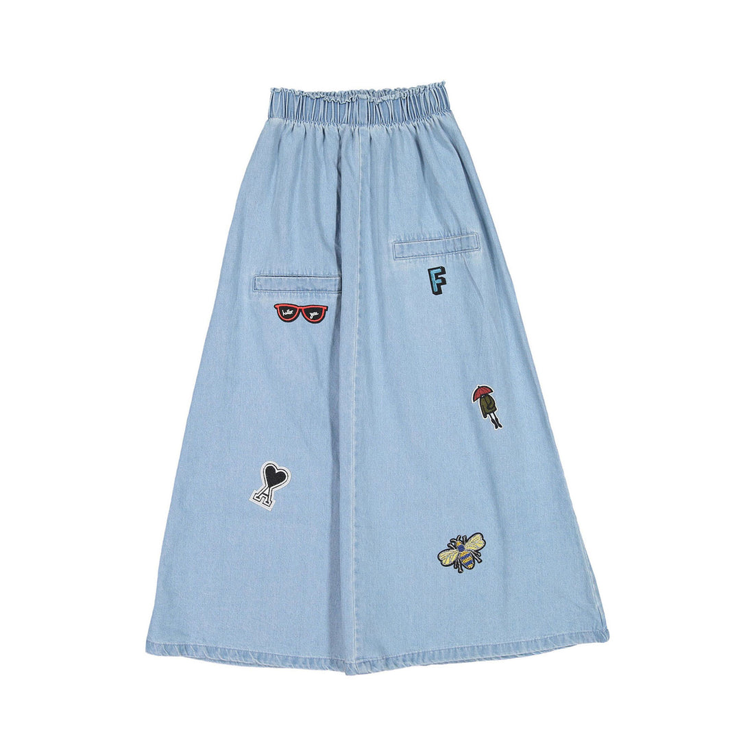 FYI Denim Patches Skirt