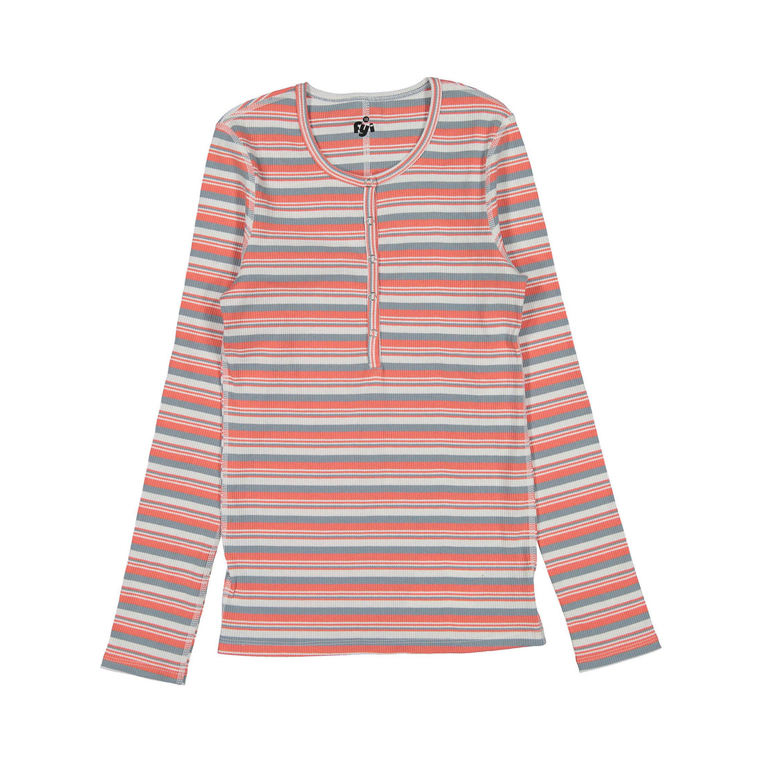 FYI Neon Pink Stripe Henley