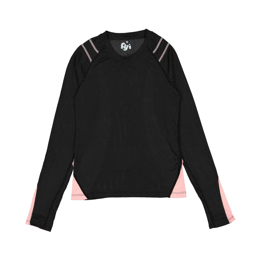 FYI Black U Contrast Tee