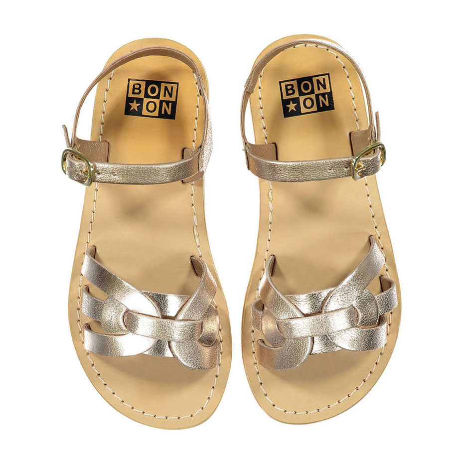 Bonton Ice Brown Braided Sandals