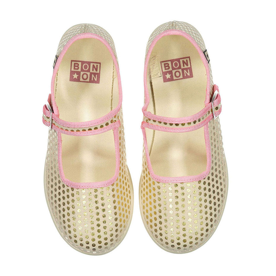 Bonton Gold Jane Mary Janes