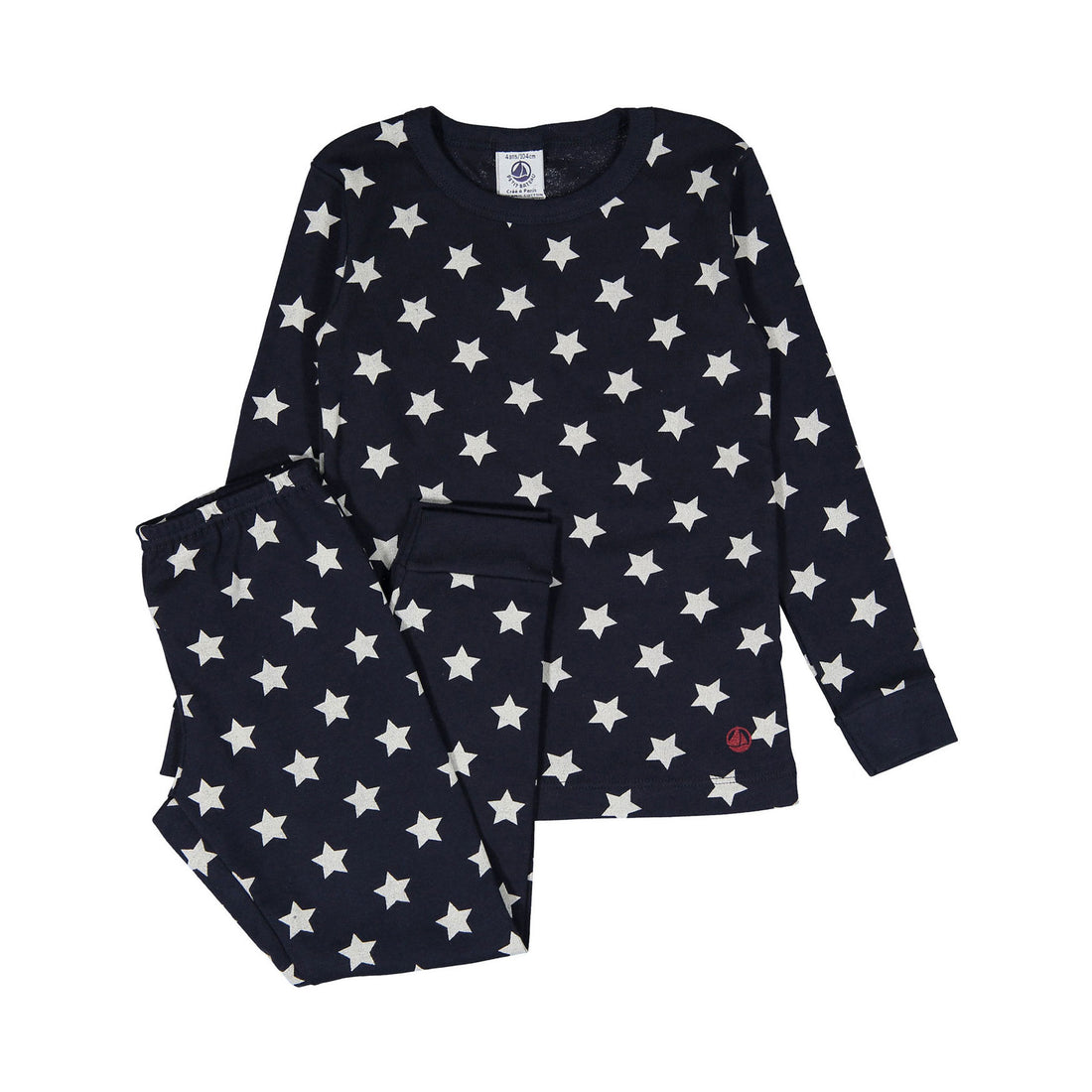 Petit Bateau Blue Long Sleeve Star Print Top And Pants