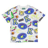 Kenzo White All-Over Print Jersey T-Shirt