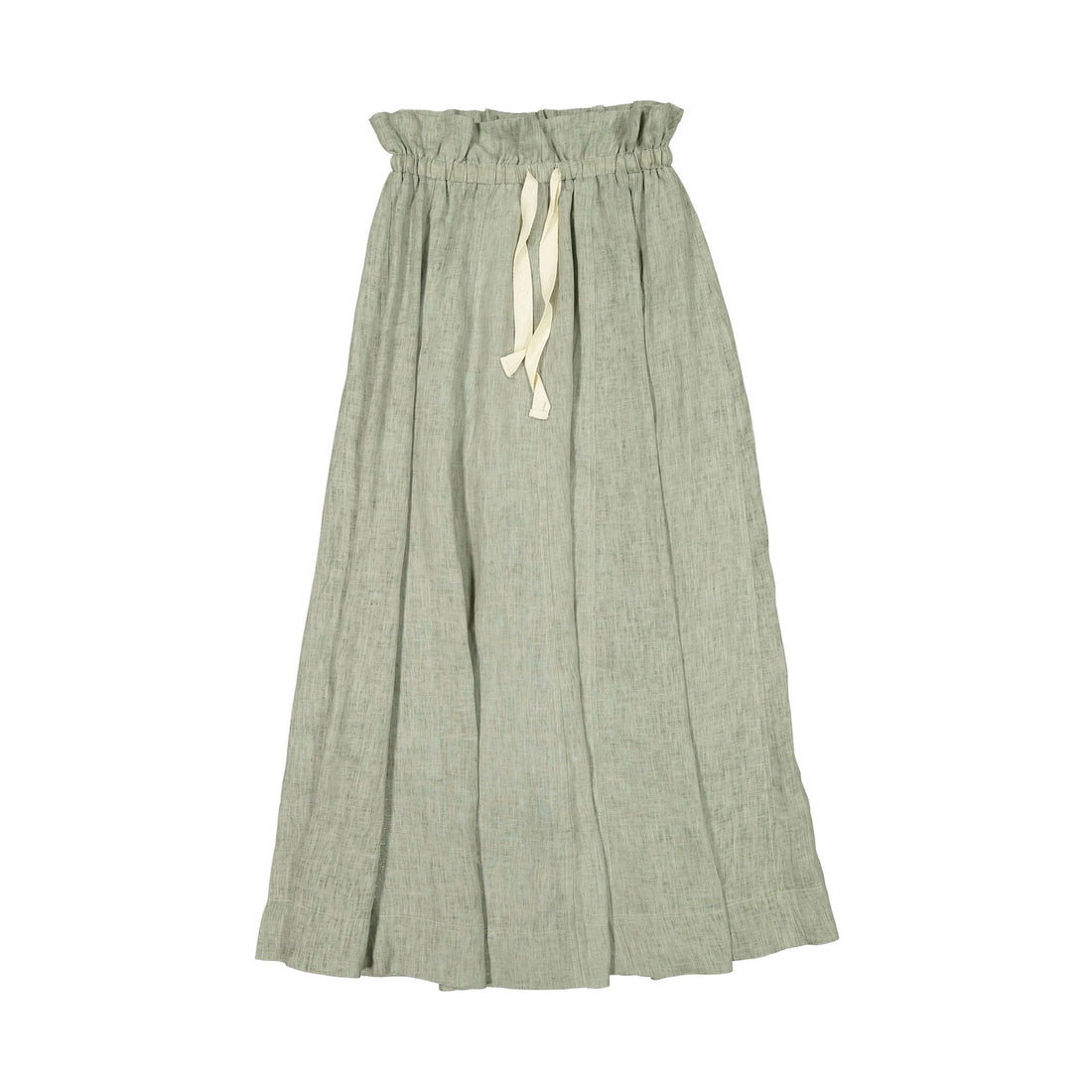 HEV Olive Frilled High Waisted Skirt