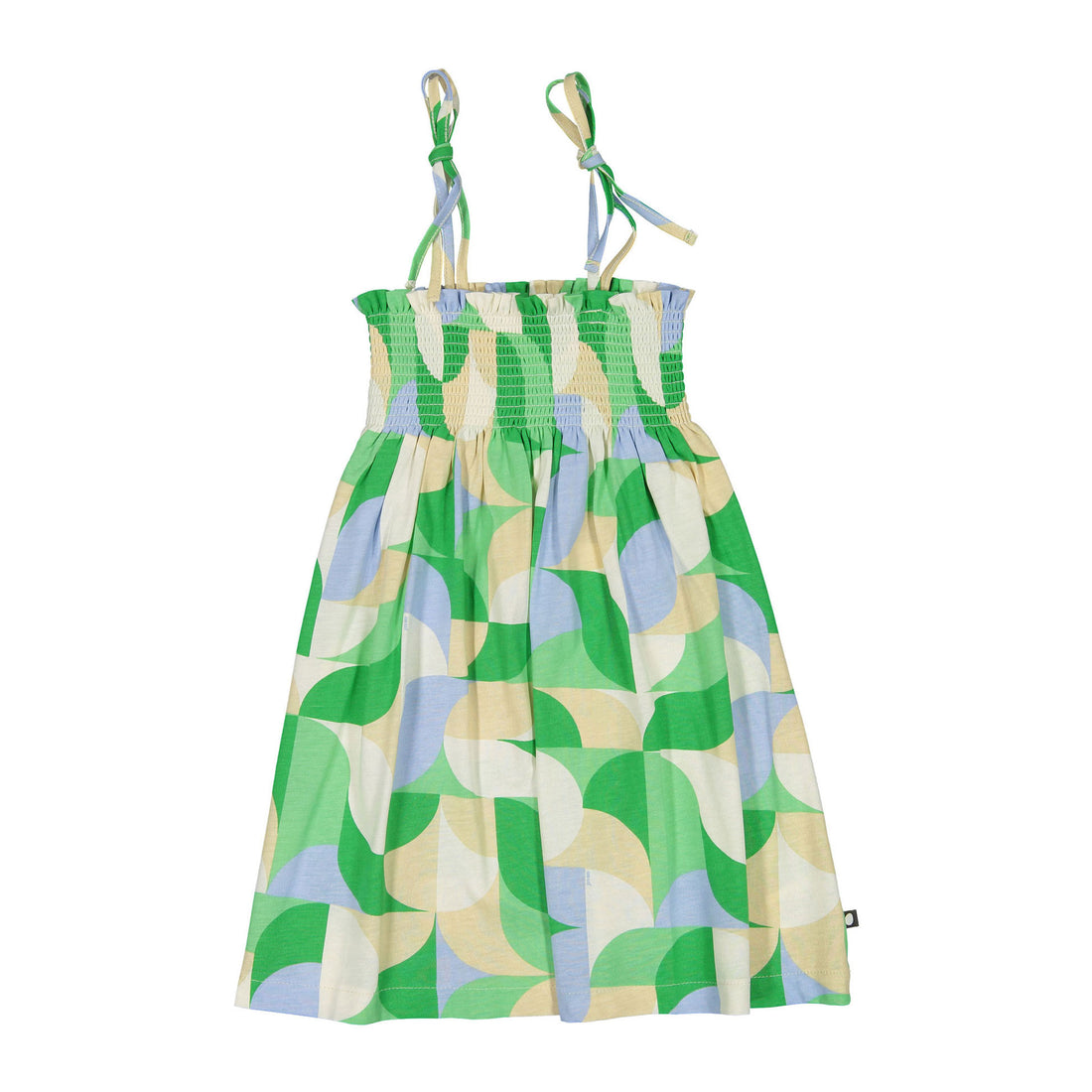 Oeuf Fougere Geometric Smocked Dress